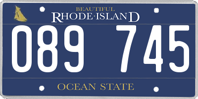 RI license plate 089745