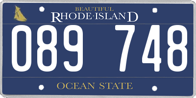 RI license plate 089748