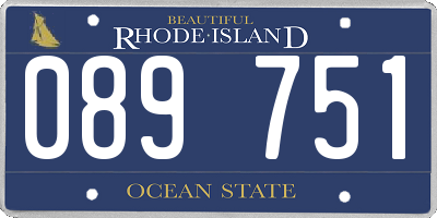 RI license plate 089751