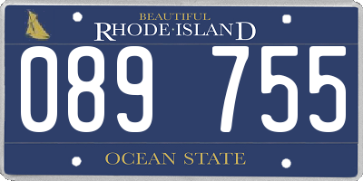 RI license plate 089755