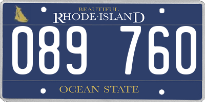 RI license plate 089760
