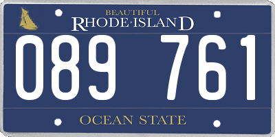 RI license plate 089761