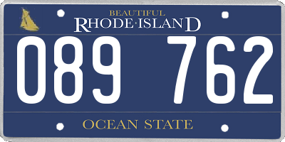 RI license plate 089762