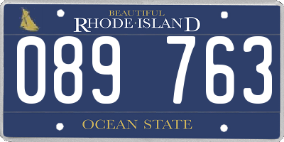 RI license plate 089763