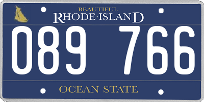 RI license plate 089766