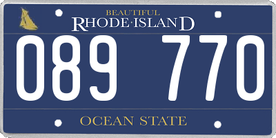 RI license plate 089770