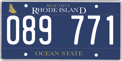 RI license plate 089771