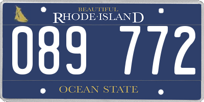 RI license plate 089772