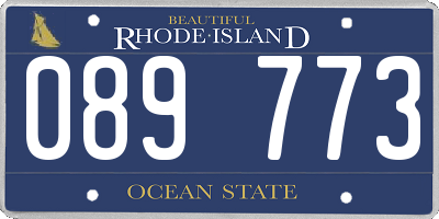 RI license plate 089773