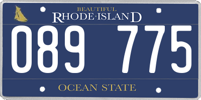 RI license plate 089775