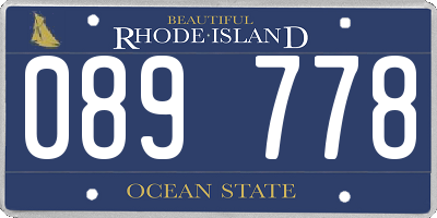 RI license plate 089778