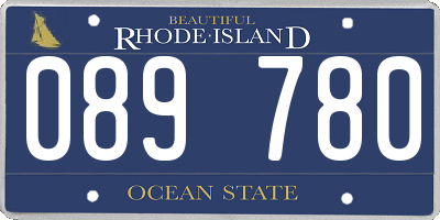 RI license plate 089780