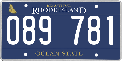 RI license plate 089781
