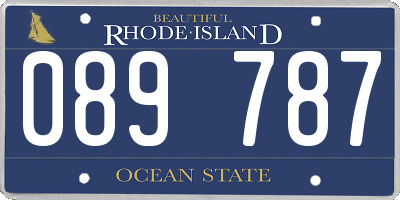 RI license plate 089787