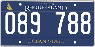 RI license plate 089788