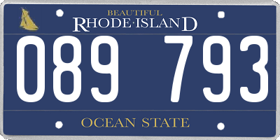 RI license plate 089793