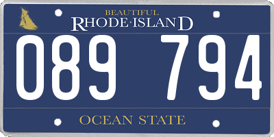RI license plate 089794