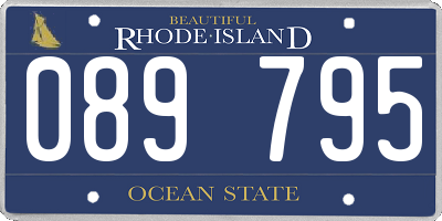 RI license plate 089795