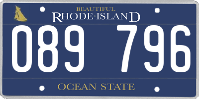 RI license plate 089796