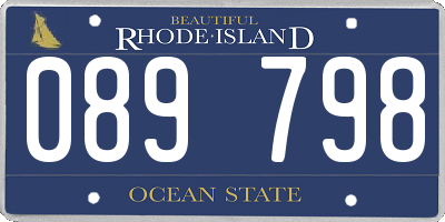 RI license plate 089798