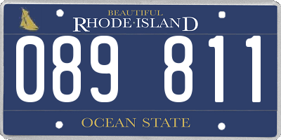 RI license plate 089811