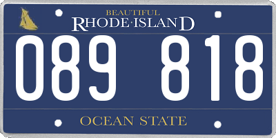 RI license plate 089818