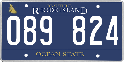 RI license plate 089824
