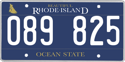 RI license plate 089825