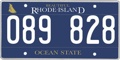 RI license plate 089828