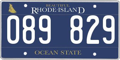 RI license plate 089829