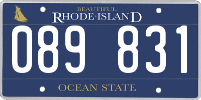 RI license plate 089831