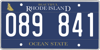 RI license plate 089841
