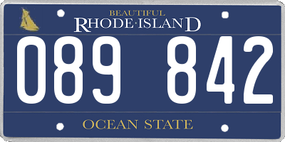 RI license plate 089842