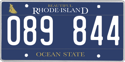 RI license plate 089844