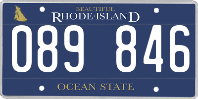 RI license plate 089846