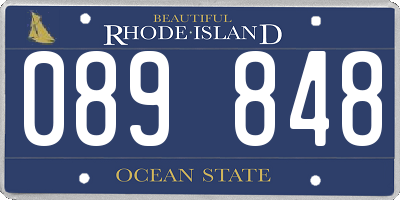 RI license plate 089848