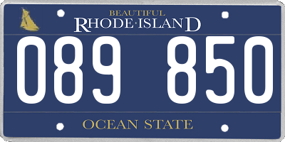 RI license plate 089850