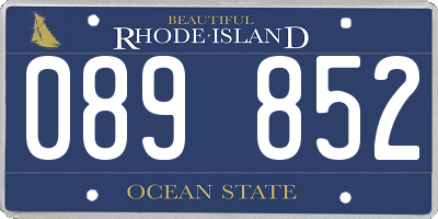 RI license plate 089852