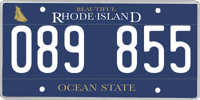 RI license plate 089855