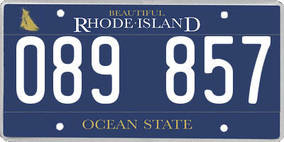 RI license plate 089857