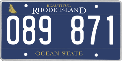 RI license plate 089871