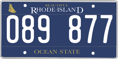 RI license plate 089877