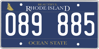 RI license plate 089885