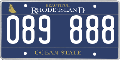 RI license plate 089888
