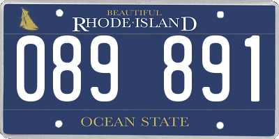 RI license plate 089891