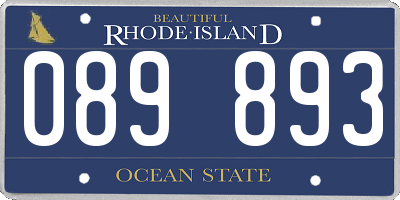 RI license plate 089893