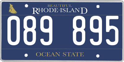 RI license plate 089895