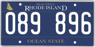 RI license plate 089896