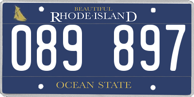 RI license plate 089897