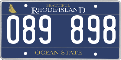 RI license plate 089898
